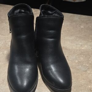 Adiva Classic Black Ankle Booties
